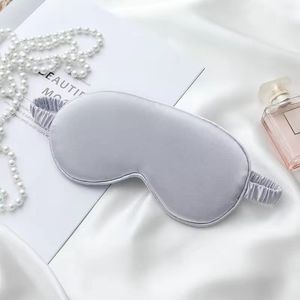 Linnen & Silk Zijden Slaapmasker OEKO-TEX Standard 100 22 Momme 100% 6A Pure Silk Slaapoogmasker - Satin Zilver