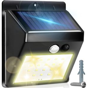 Solar Powered Lights with Motion Sensor LED Outdoor Light Waterproof Super Bright Garden Wall Light for Wall Post Path Garden Safety Wall Light