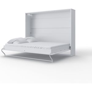 Maxima House - INVENTO 15 Elegance - Horizontaal Vouwbed - Logeerbed - Opklapbed - Bedkast - Inclusief LED - Mat Wit - 200x160 cm