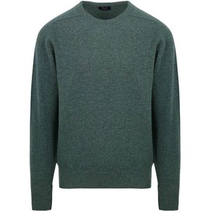 William Lockie Lamswol Middengroen - Maat 3XL - Heren - Pullovers