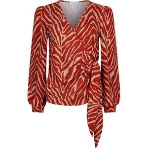 Lofty Manner Blouse Top Rynata Pg02 784 Logo Zebra Print Dames Maat - L