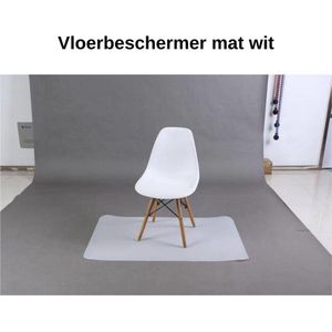120 x 120 cm Vloerprotector Mat Wit - Vloerbeschermer - Bureaustoel Mat - Antikras Mat - Bureauwiel Mat - Vloermat Beschermend - Anti slip