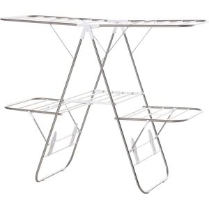 Dailysuppliess Wasrek Inklapbaar - Droogrek Staand - Wasdroger - Zilver