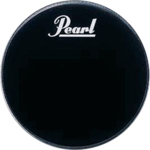 Pearl basDrum Frontvel PTH-20PL, 20"", zwart, Logo - Bass drumvel