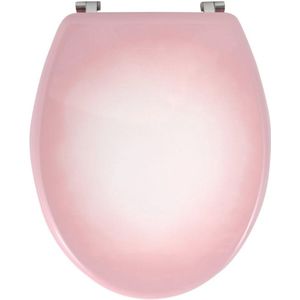 Roze MDF WC-bril met RVS scharnieren