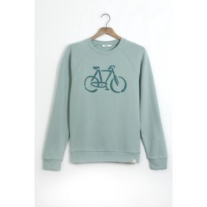 Sissy-Boy - Grijsblauwe raglan sweater met fiets