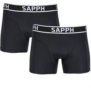 Sapph Boxershort Heren - Basic- Microvezel - 2pack - Zwart - S