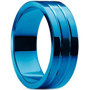 Lucleon - Heren - Roestvrij Staal Ringen - Blauw