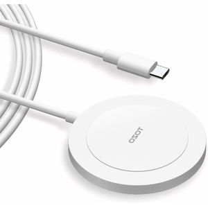 Wireless Charger Magnetic Fast Charging Pad for iPhone 12/12 Mini/12 Pro/12 Pro Max White - Built-in Magnets.