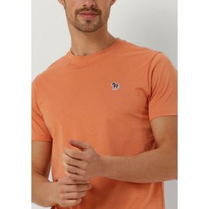 Paul Smith Mens Slim Fit Ss Tshirt Zebra Badge Polo's & T-shirts Heren - Polo shirt - Oranje - Maat L