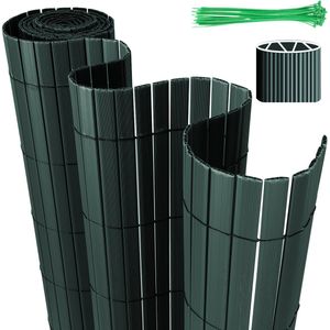 Balkonscherm PVC Flexibele tuinscherm Zichtwerende omheining van pvc, inkijkbescherming, windscherm voor balkon; voor buiten; balkon, terras en tuin Groen 80*900cm