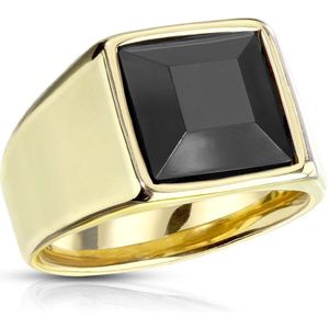 Ringen Dames - Ring Heren - Ring Heren - Ringen Mannen - Ring Dames - Ring Mannen - Mannen Ring - Herenring - Zegelring - Zegelring Heren - Goudkleurig - Rock