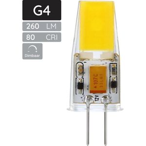 SPL G4 LED Lamp 2W Dimbaar - Warm Wit - 260lm - T12 - 5 Stuks