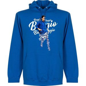 Roberto Baggio Italië Script Hoodie - Blauw - XXL