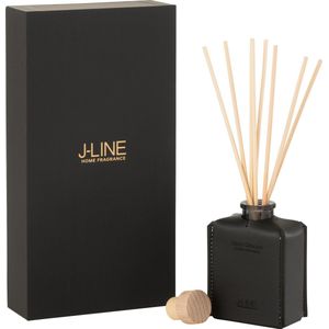 J-Line geurolie + stokjes - Black Diamond - leder - zwart - 100ml