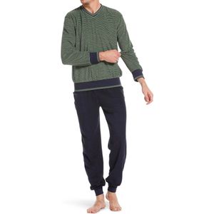 Pastunette Heren pyjama streep - groen - XL