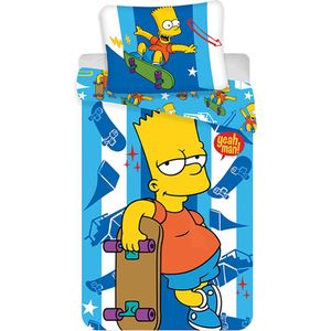 The Simpsons Dekbedovertrek Bart Skater - Eenpersoons - 140 x 200 cm - Katoen