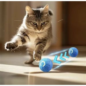 Katten Speelgoed - Huisdieren - Dieren Speeltjes - Zelfrollende Bal - kat Speelgoed - Katten Speelgoed - Interactieve Speelgoed Voor Dieren - Active Rolling Ball cat - Self-rolling Ball - Pet Toy - Blauw - Blue -