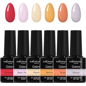 Gellak Set - 6 Kleuren UV/LED Nagellak | Vegan & Cruelty Free | Perfect voor Thuis Manicure