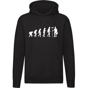 Schilder Evolutie Hoodie | werk | verf | verven | vakman | kwast | Unisex | Trui | Sweater | Capuchon | Zwart