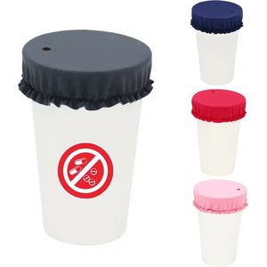 E-Quality Products - Set van vier kleuren - Beker cover festival - Cup cover - Plastic bekers - Festival dop - Opvouwbare beker - Drink covers - Anti drugs beker hoes