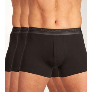 Schiesser Uncover Heren Shorts 3P - Zwart - Maat M
