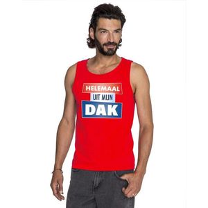 Rood Helemaal uit mijn dak singlet/ mouwloos shirt heren XXL