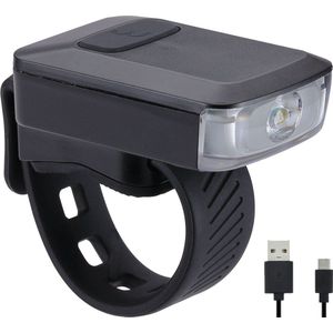 BBB Cycling Spark 2.0 Koplamp Fiets - Fietsverlichting USB Oplaadbaar - Voorlicht Racefiets Verlichting - 45 Lumen - Accu 27 uur - Waterdicht - BLS-151