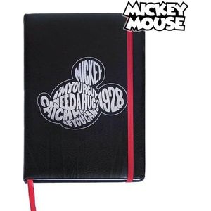 Notitieboekje met bladwijzer Mickey Mouse A5 Zwart