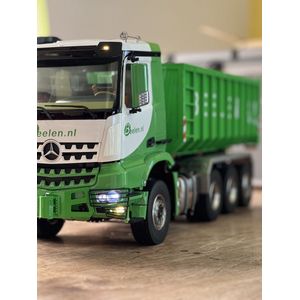 RC 1/14 BEELEN Mercedes Arocs 8x8 Haakarm Truck met Liftas & Stuuras | Container Vrachtwagen | Scaleclub | Scaleart | Tamiya | LESU | Wedico | Limited Edition