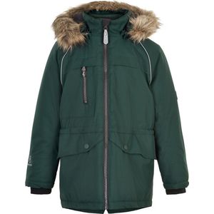 Color Kids - Parka-jas voor kinderen - Nepbont - Groen - maat 140cm