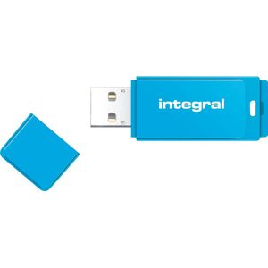 Usb-stick integral fd 32gb neon blauw | Blister a 1 stuk