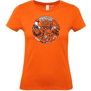 Dames t-shirt Koningsdag Bol | Koningsdag kleding | Oranje Shirt | Oranje Dames | maat S