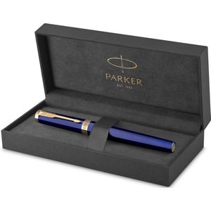 Parker Ingenuity Vulpen | Core-collectie | Blauw met gouden afwerking | fijne punt | Zwarte inkt | Geschenkdoos