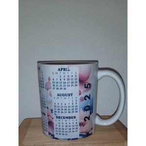 KALENDER 2025 bedrukte mok