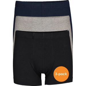 SCHIESSER 95/5 Essentials shorts (3-pack) - zwart - blauw en grijs - Maat: XXL
