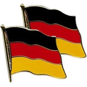 4x stuks pin broche Vlag Duitsland 20 mm - Duitsland feestartikelen en supporters artikelen