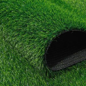 Grastapijt met drainage, kunstgras, outdoor tapijt, lang 60x180 cm, antislip en sneldrogend, waterdoorlatend grastapijt buiten voor terras, tuin, ingang - groen