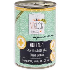 VegDog Adult - Natvoer - 400gr - Veganistisch hondenvoer - Hypoallergeen - Gezond - Duurzaam