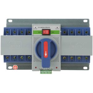 Automatische omschakelaar 63A 220V Dual Power ZGQ1M-63/4P met pulsenbestendige mini-elektronische stroomonderbreker.
