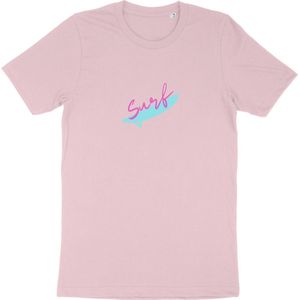 Heren T Shirt - Dames T Shirt - Surf - Roze - XL