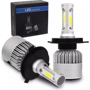 XEOD H4 S2 LED lampen – Auto Verlichting Lamp – Dimlicht en Grootlicht - 2 stuks – 12V - Met gratis T10 stadslichten