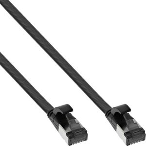 U/FTP CAT8.1 40 Gigabit platte netwerkkabel met TPE mantel / zwart - LSZH - 3 meter