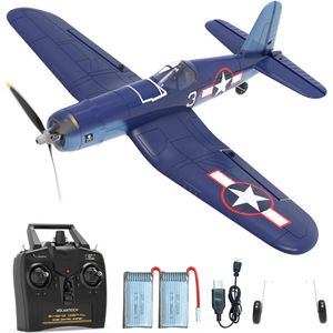 RC Vliegtuig met Afstandsbediening - 4-Kanaals RC Vliegtuig - 2.4GHz RTF voor Beginners, Kinderen en Volwassenen - USB Oplaadbare Speelgoedvliegtuig