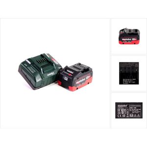 Metabo basis accuset 18V met 1x accu LiHD 8.0Ah ( 625369000 ) + lader ASC 145 ( 627378000 )