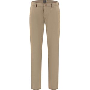 Gents - Chino stretch structuur camel - Maat 56