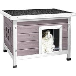 Kattenhuis Voor Buiten - Kattenhuis Buiten - Kattenhok - Kattenvilla - Kattenhuisje Hout