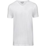 Slater 7600 - BASIC FIT 2-pack T-shirt V-hals korte mouw wit XL 100% katoen