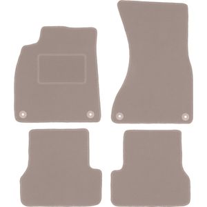 Beige veloursmatten voor: Audi A6 C7 sedan, stationwagen, avant (2011-2017)