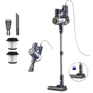 SteeFly® Steelstofzuiger Ysora 6-in-1 - Krachtig & zakloos - Draadloos multifunctioneel design - Lichtgewicht - Blauw/zilver